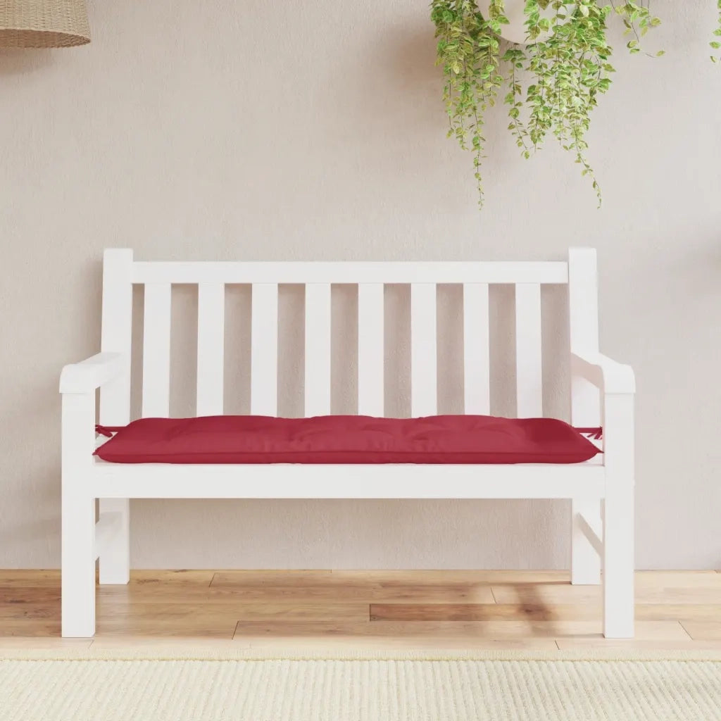 Cuscino per Panca-Cuscini per panchina Rosso Vino 120x50x7 cm in Tessuto Oxford