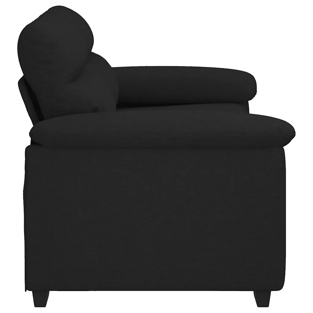 Divano | Divano da soggiorno | Sofa a 2 Posti Nero 160x81x84 cm in Tessuto