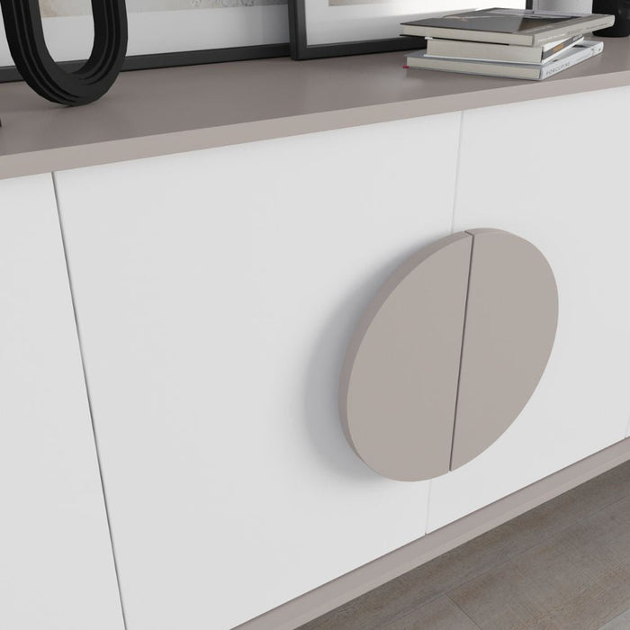 Madia 4 Ante 180x35,6x82 cm in MDF Gora Light Mocha