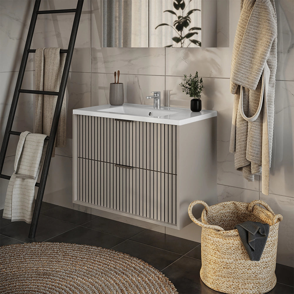 Vicco Set di mobili da bagno Cachemire 80 x 57 cm con lavabo
