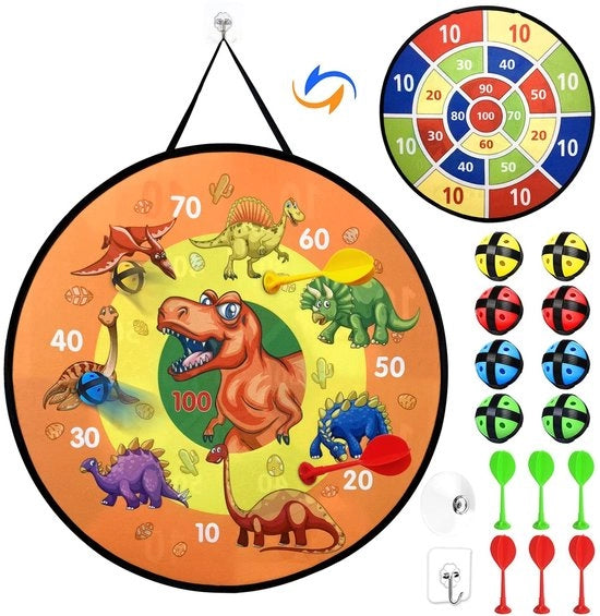 Tavolo da Darts 66 cm - Tavolo da Darts Opportuno - Giocattolo Sicuro - Incluso 8 Palle Adesive - Adatto a Bambini da 3 Anni in Suo - Indoor/Outdoor - Set di Darts