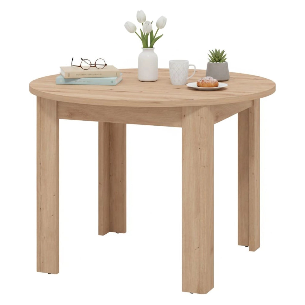 Gorlago, Tavolo Fisso 4 Posti, 106.5x106.5x76.5h cm Marrone Rovere Nodi