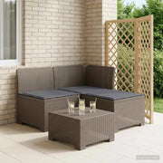 Divano da giardino 3 posti con cuscini in look rattan PP 8011903