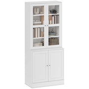 Libreria con 4 Ante e Ripiani Regolabili ¨C Xylo ¨C Bianco 76x40x178,5 cm