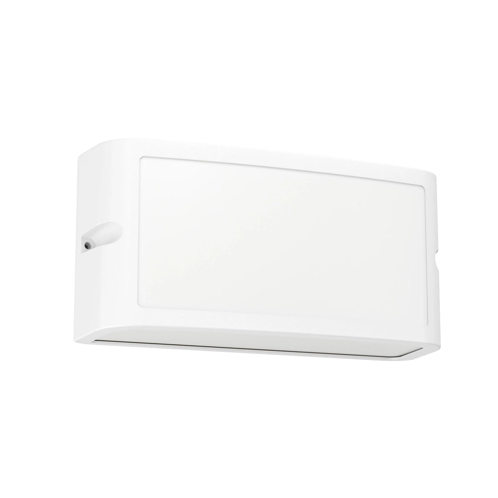 Applique Esterno Contemporanea Camarda Alluminio E Policarbonato Bianco Led 11Cm