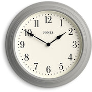 Cassa orologio da parete Supper Club | Grande orologio classico a forma rotonda | 40 cm | Grigio chiaro | Numeri facilmente leggibili | Design tradizionale, ideale per la cucina o la sala da soggiorno
