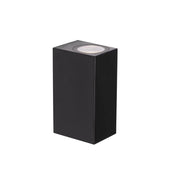 Applique Esterno Moderna Isla Alluminio Nero 2 Luci Gu10 Ip54