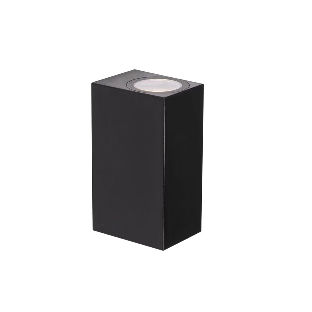 Applique Esterno Moderna Isla Alluminio Nero 2 Luci Gu10 Ip54