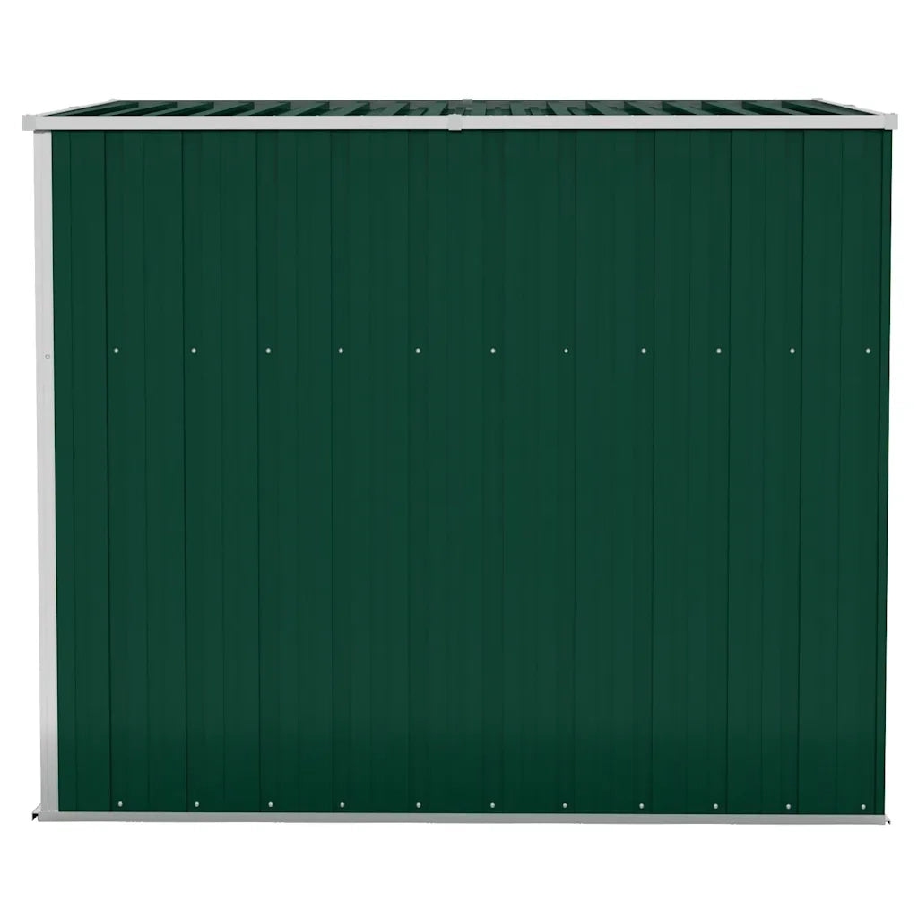 Capanno Giardino a Parete Verde 118x194x178 cm Acciaio Zincato 316221