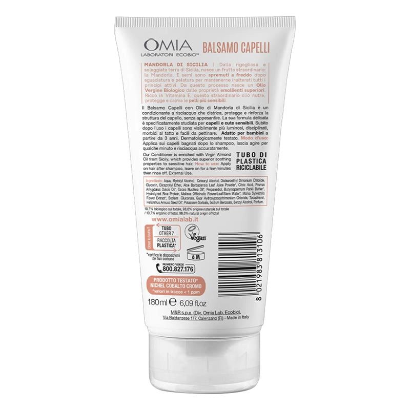 OMIA ECOBIO BALSAMO CON OLIO DI MANDORLA DI SICILIA CAPELLI E CUTE SENSIBILE 0% SILICONI 180ML