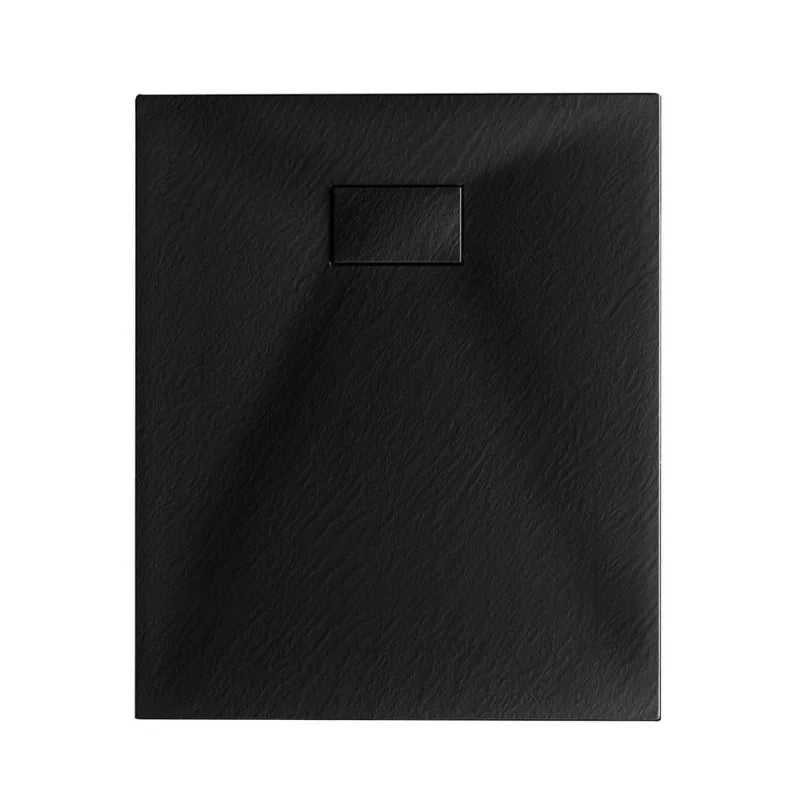 Piatto doccia 80x100 in resina nero effetto pietra riducibile Agorà