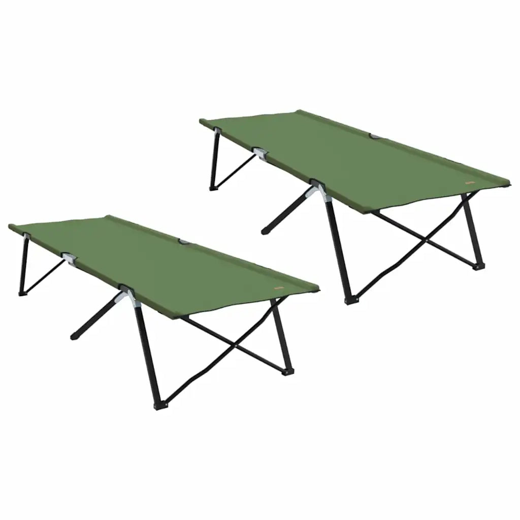 Letto da campeggio pieghevole 2 pz Verde 206 x 76 x 74 cm CFW8523476
