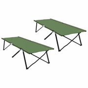 Letto da campeggio pieghevole 2 pz Verde 206 x 76 x 74 cm CFW8523476