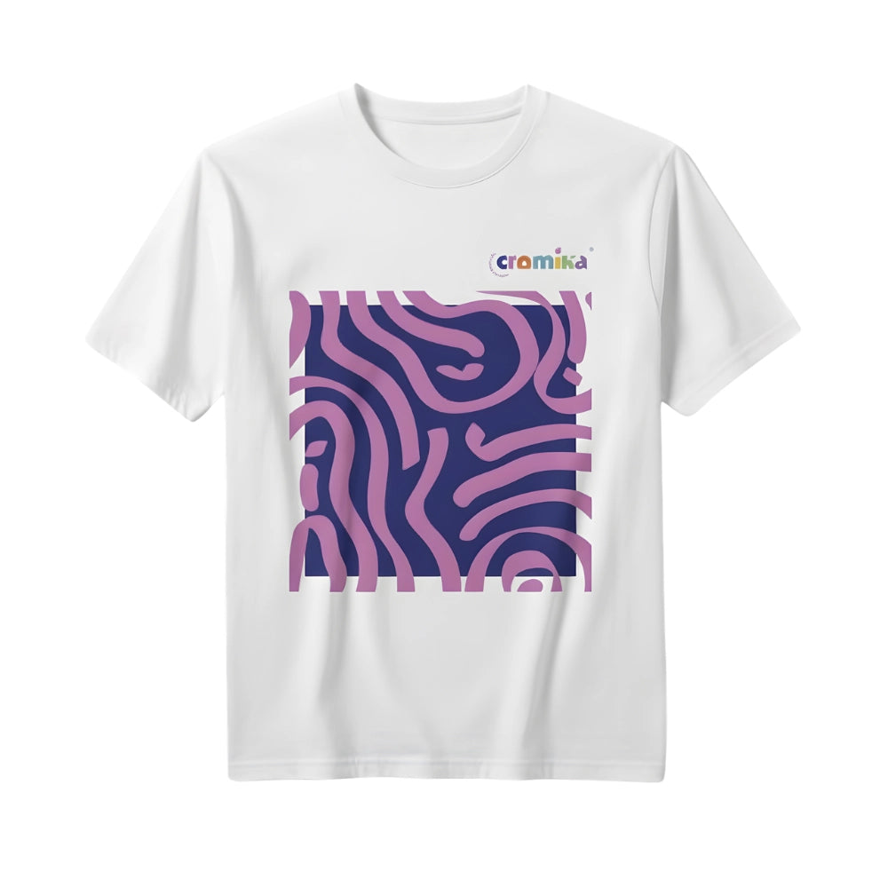 T-shirt cromika arte e colore in cotone naturale *** misura small - s, modello cromika waves, confezione 1