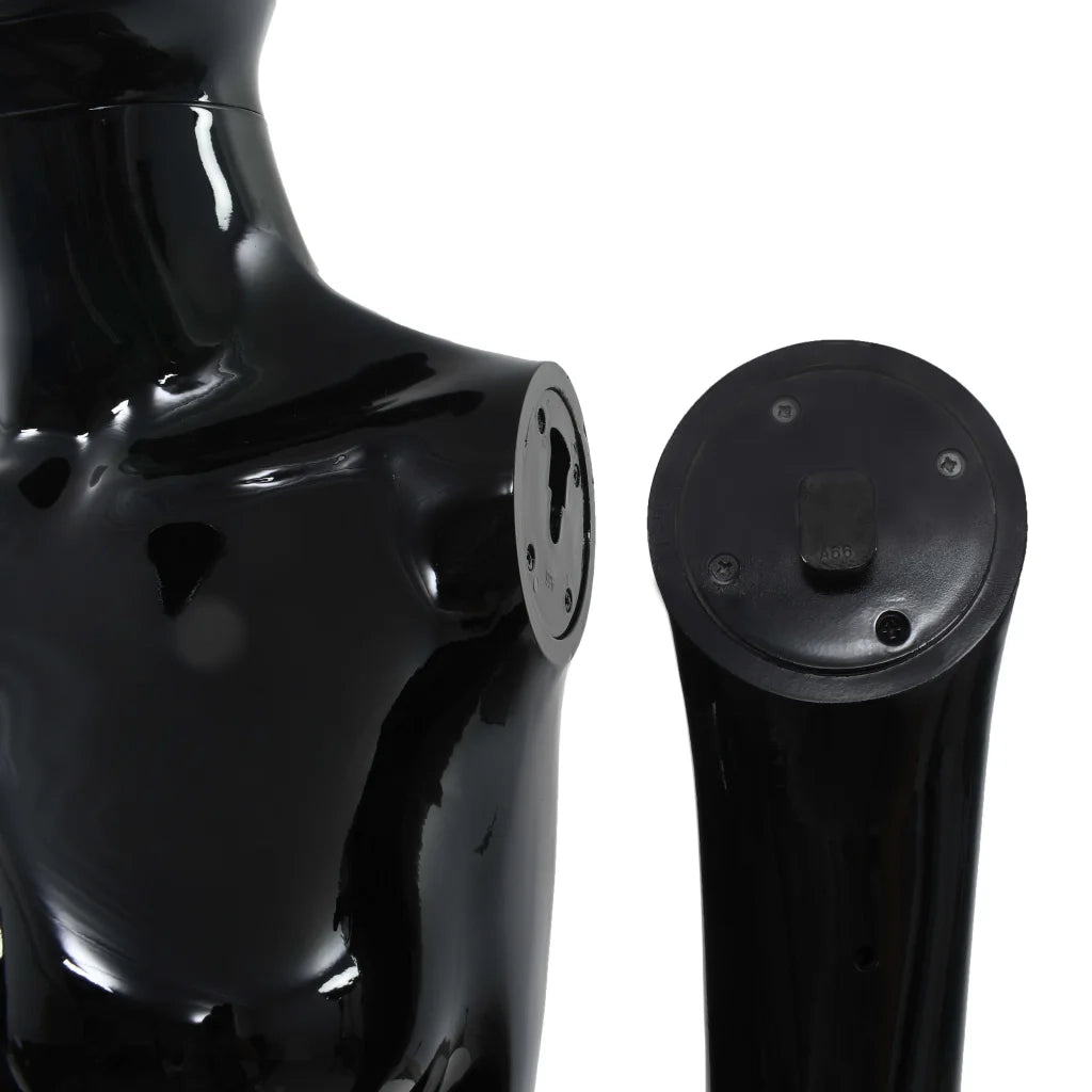Manichino Donna Figura Intera Base in Vetro 175 cm Nero Lucido CFW3837345