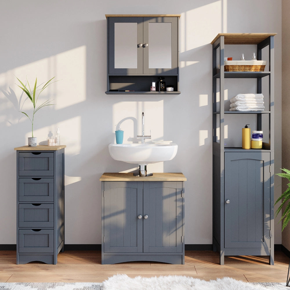 Vicco Mobile sottolavabo per bagno Grigio 60 x 60 cm