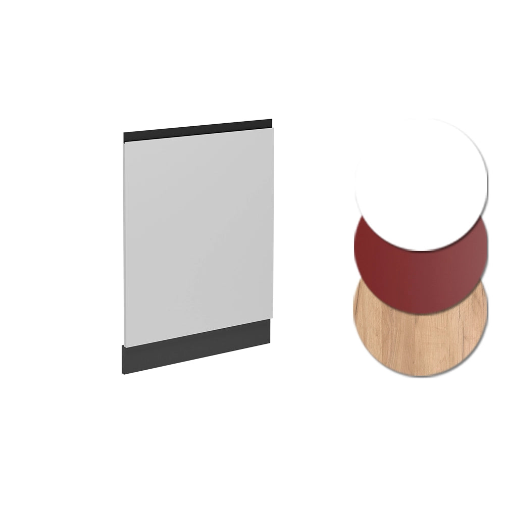 Pannello frontale della lavastoviglie R-Line Bianco/Antracite 60 cm J-Shape senza piano di lavoro Vicco