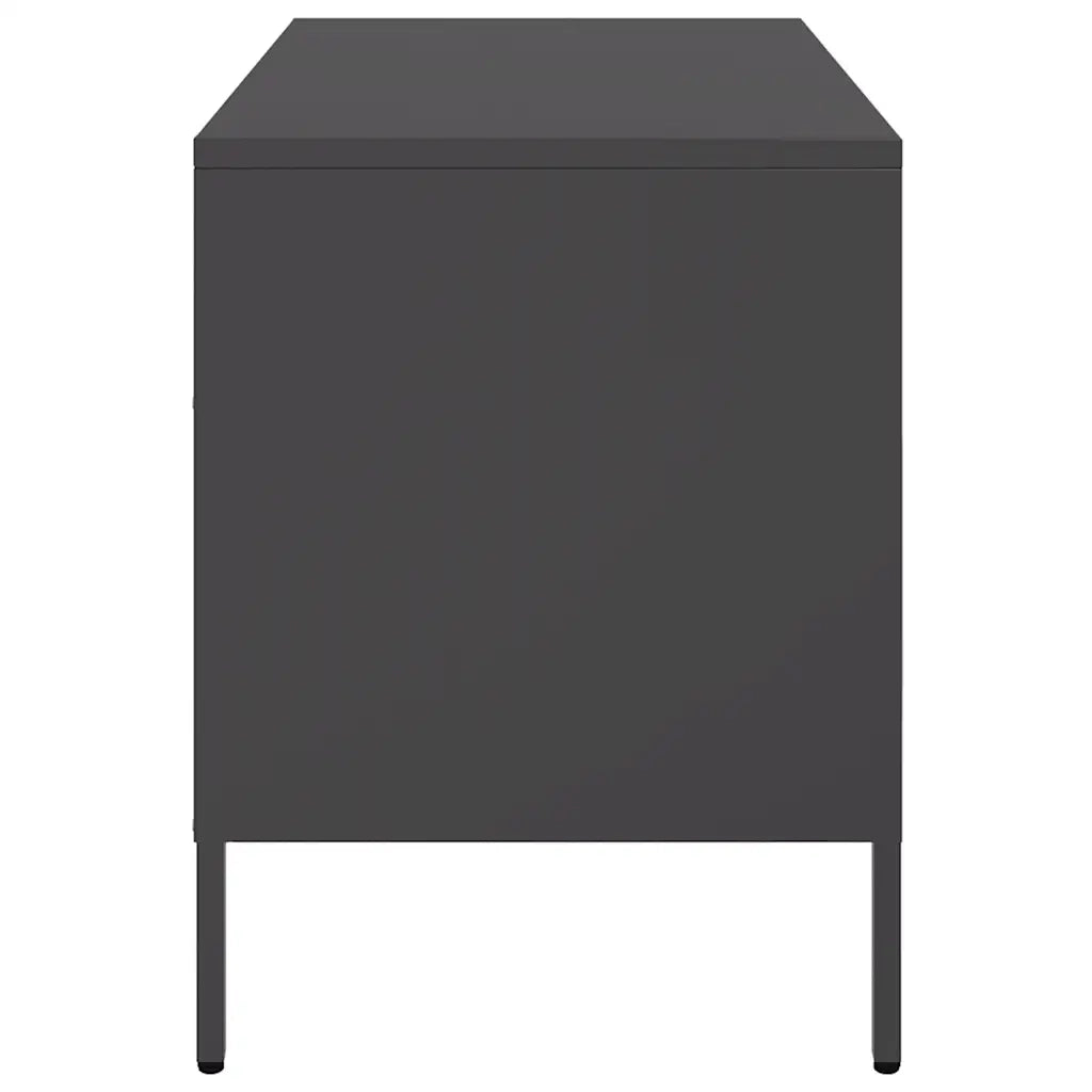 Mobili TV 2pz Neri 68x39x50,5 cm in Acciaio 843043