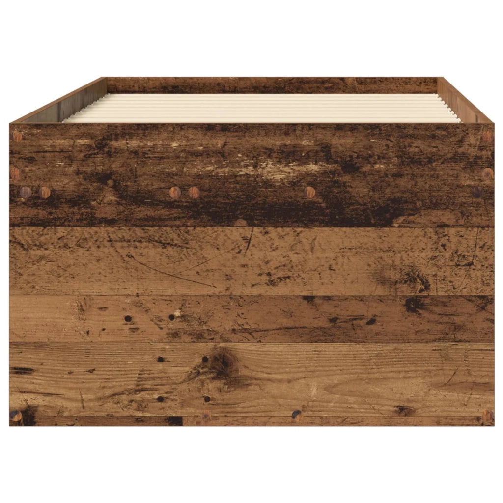 Telaio del letto con storage con porta Legno antico 80 x 200 cm 3429496