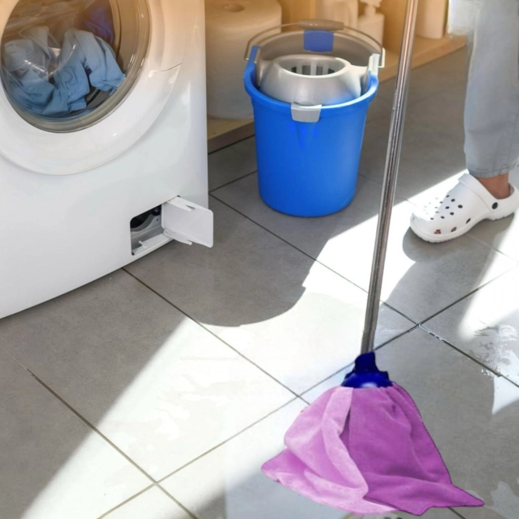 Testina Ricambio Mop Lavapavimenti In Microfibra Doppio Panno In Fibra 02965