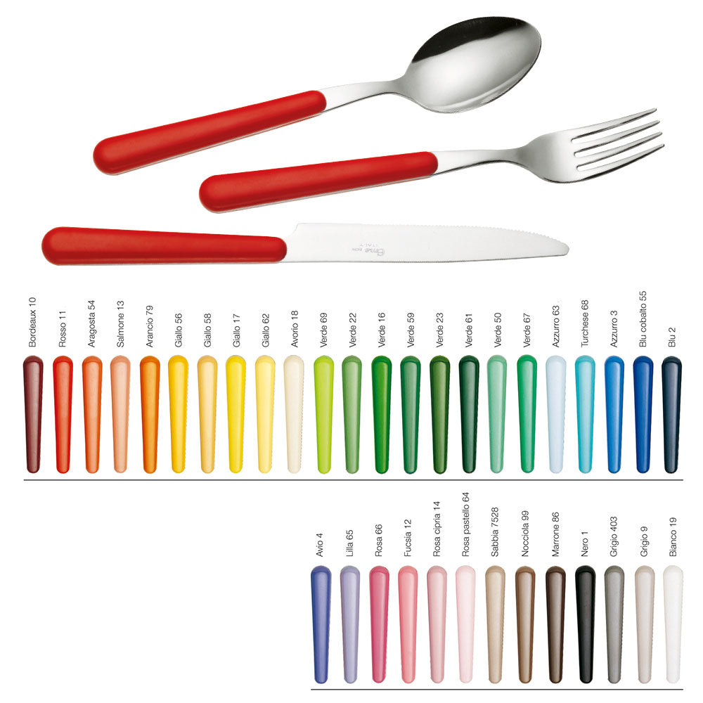 Servizio Set di Posate 24 pezzi in Acciaio Inox Eme Brio Giallo 58