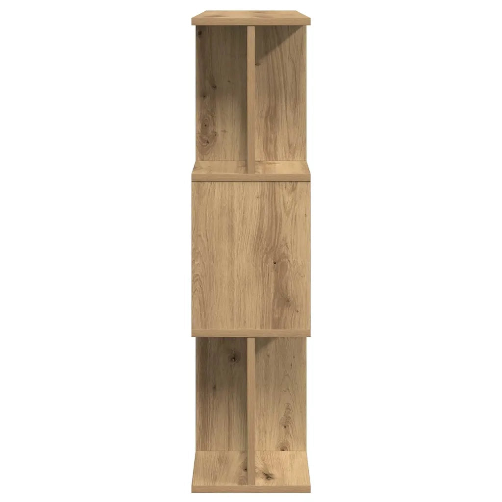 Libreria-Scaffale per Libri-Mobile di Stoccaggio Rovere Artigianale 80x24x96 cm Legno Multistrato