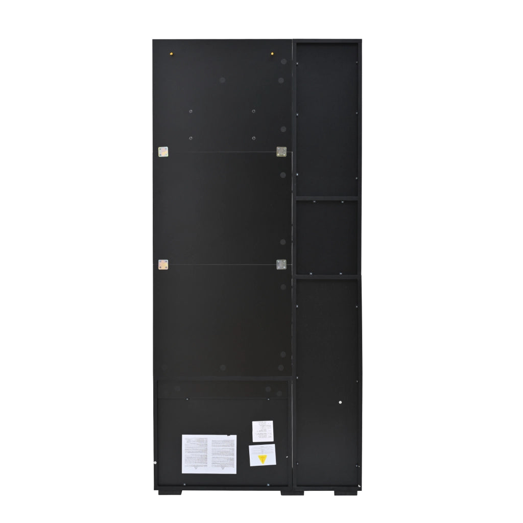 Mobile ingresso con 2 armadi; 1 cassetto; 5 vani; 2 ganci e panca; in pannello truciolare; 80 × 35 × 175 cm