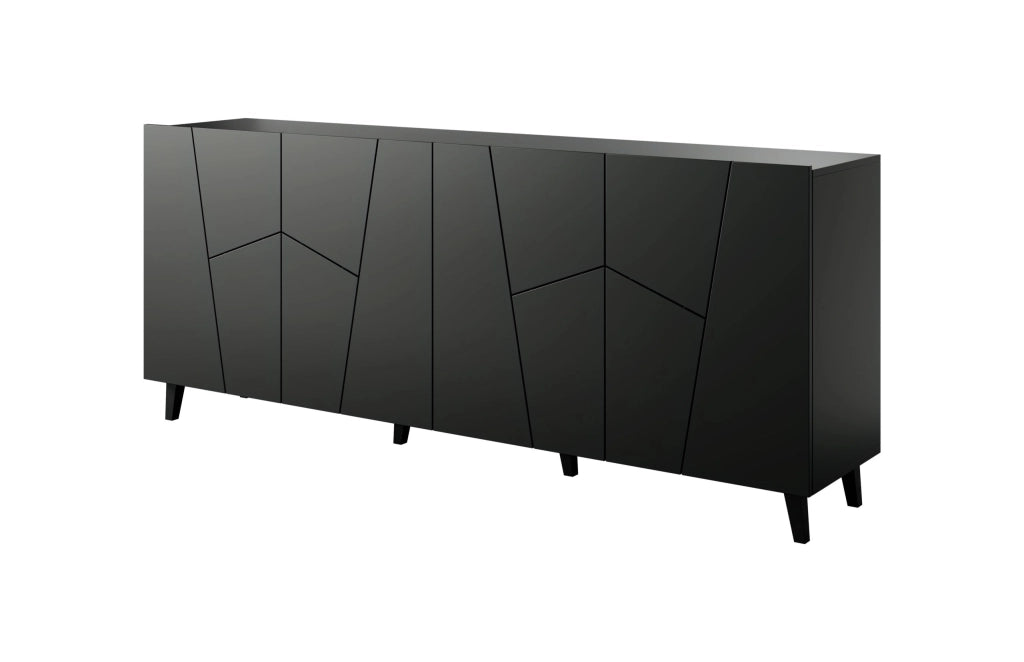 MOBILE VITRAIL CABINET 200 4D NERO OPACO ETNA