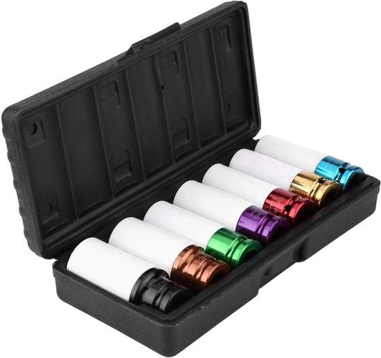 Set di chiavi a gomito 7 pezzi 1/2 pollici 17 19 21 22 23 24 27 mm - attrezzi di alta qualità