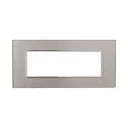 Placca In Vetro Serie Moon 6P Colore Silver Compatibile Con Bticino Axolute