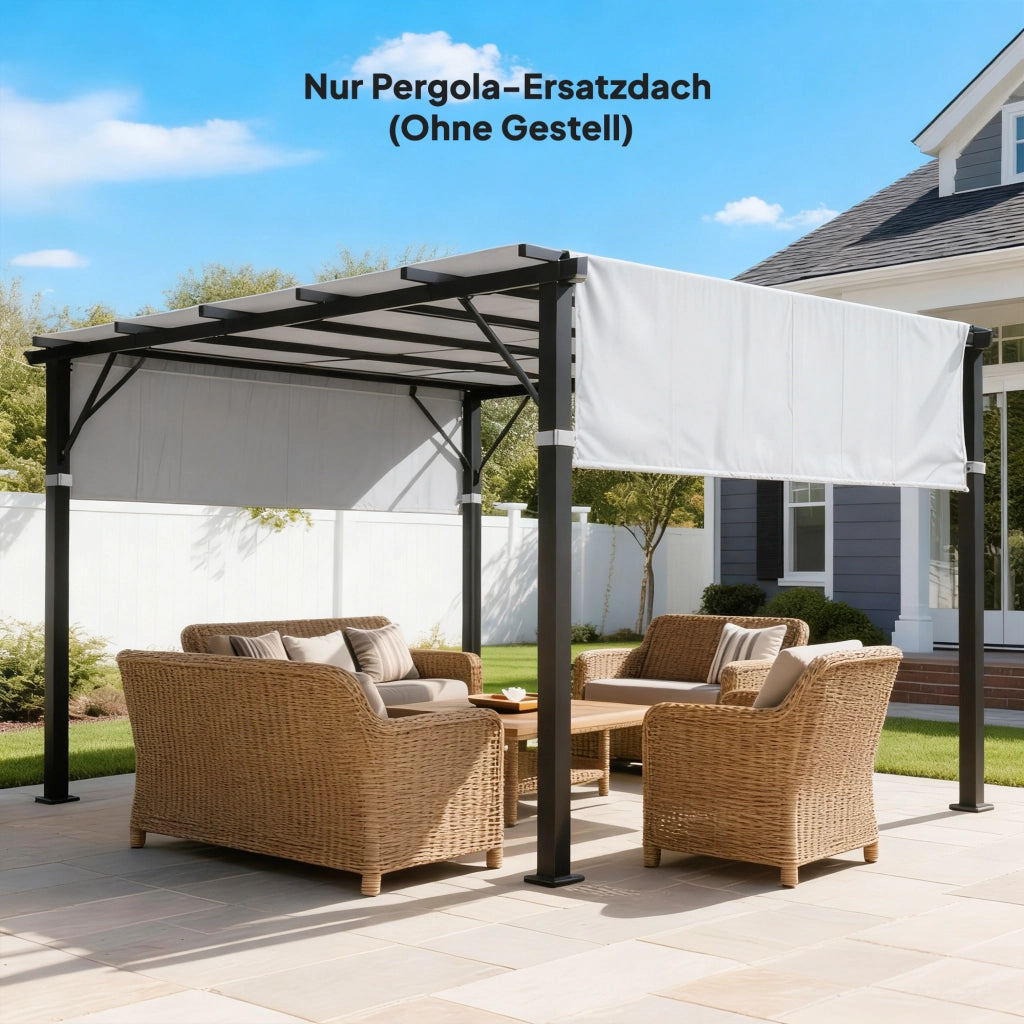 Tenda da sole per pergola con protezione UV ¨C zephmum ¨C Grigio chiaro 300x300 cm