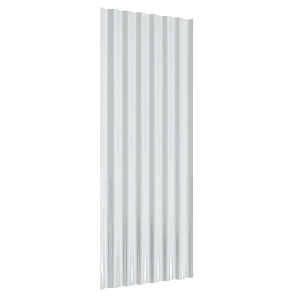 Pannelli per Tetto 12 pz Acciaio Verniciato Antracite 100x36 cm cod mxl 76825
