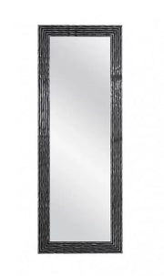 Mobili2g - specchiera laccata nera lucida rettangolare- misure: l.90 x h.180 x p.2,5