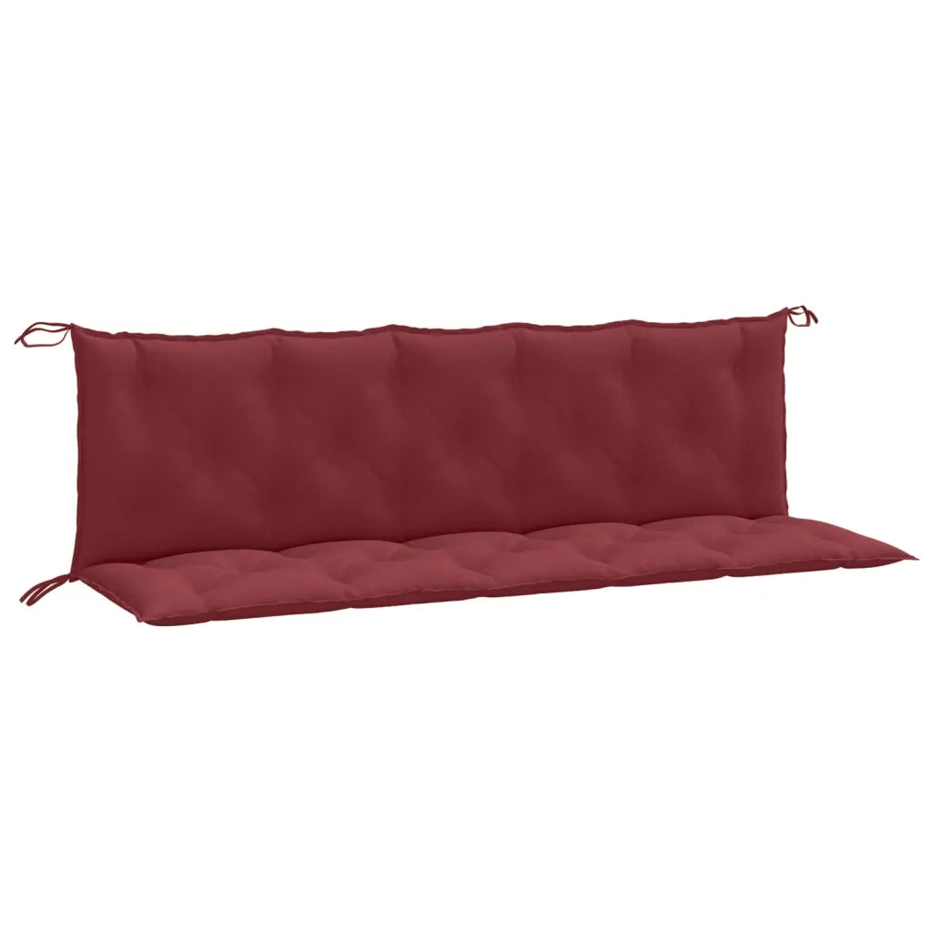 Cuscini Panca Giardino 2 pz-Set di 2 Cuscini per panchina da esterno Rosso Vino M¨¦lange 180x50x7 cm