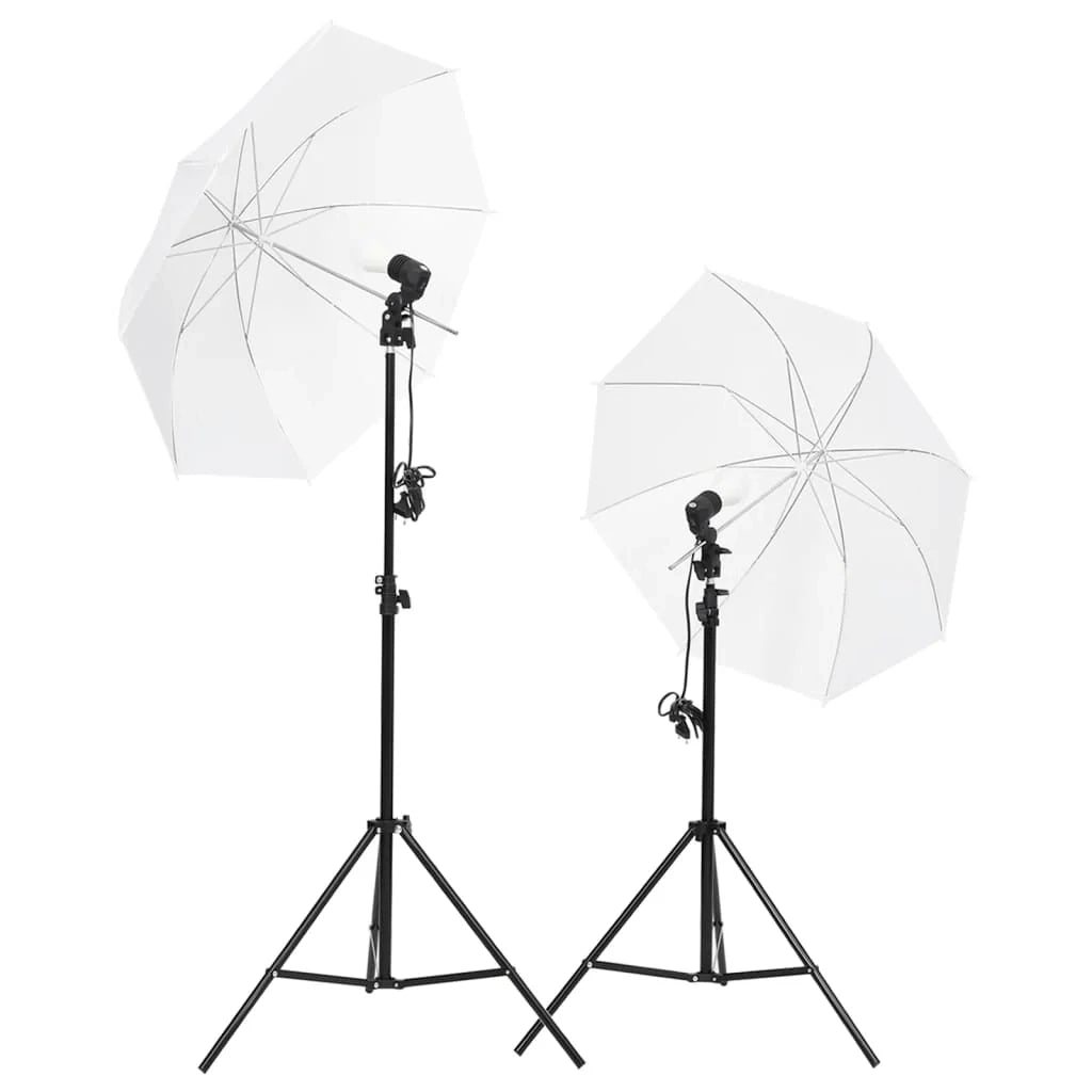 Kit per studio fotografico con illuminazione fondale e riflettore nero 02_0042458