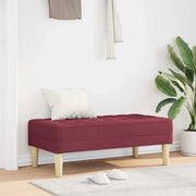 panchina con cuscino Rosso Vino 113 x 57 x 39 cm Tessuto 42001938