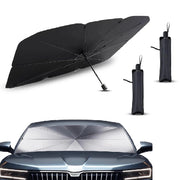 Kit 2pz Parasole Auto Protezione Solare Anteriore Apertura Ombrello Salvaspazio