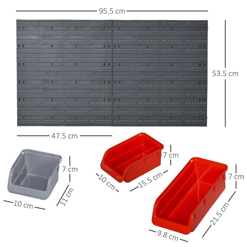 CONTENITORE PORTAUTENSILE CON SCATOLE REGOLABILI RIMOVIBILE MONTAGGIO A MURO 44P