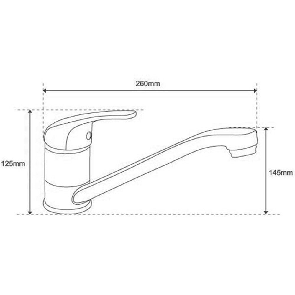Trade Shop - Rubinetto Miscelatore Per Lavello Cucina Canna Lunga Modello Londra 52340a -