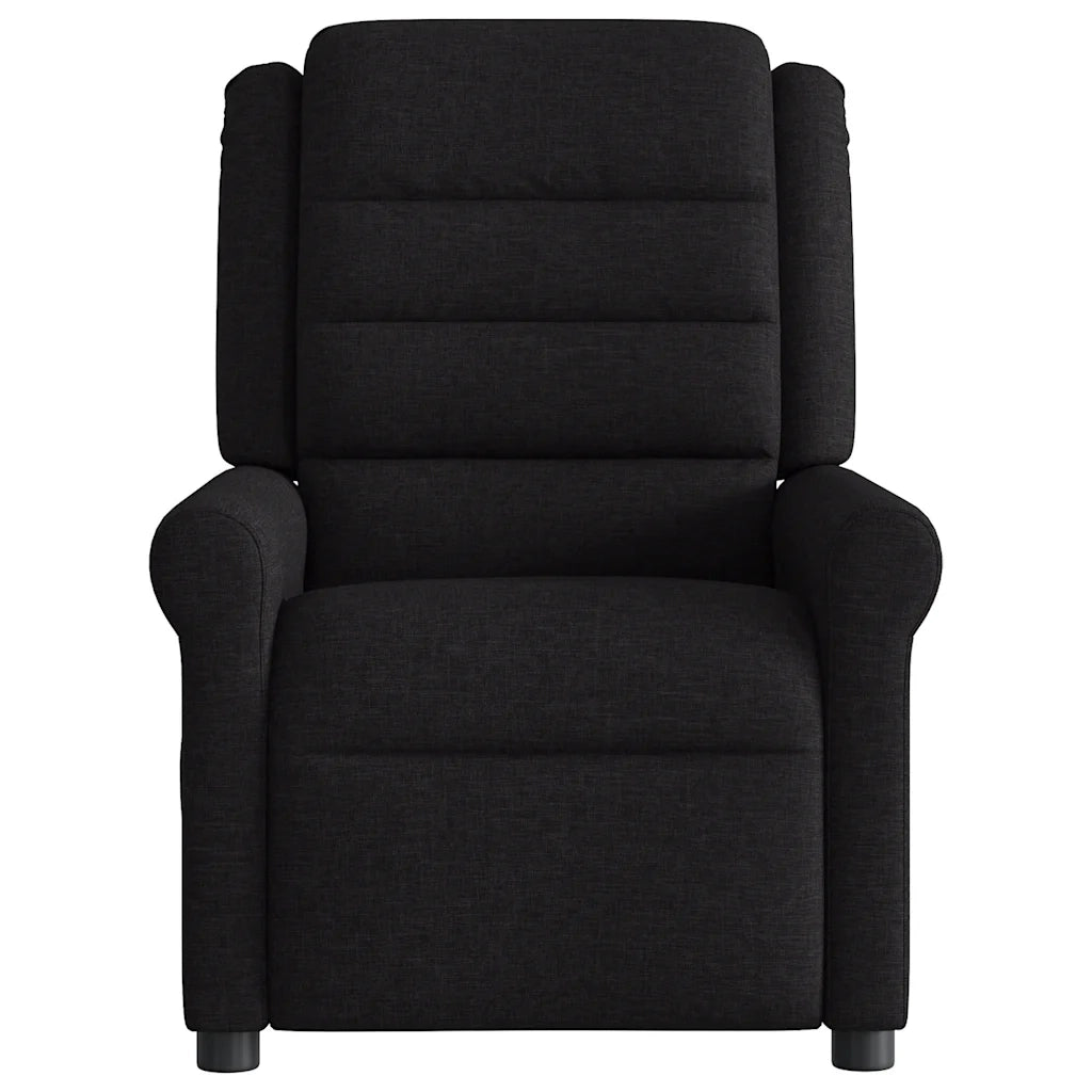 Divano Sedia-Poltrona Reclinabile in Tessuto Nero 684753