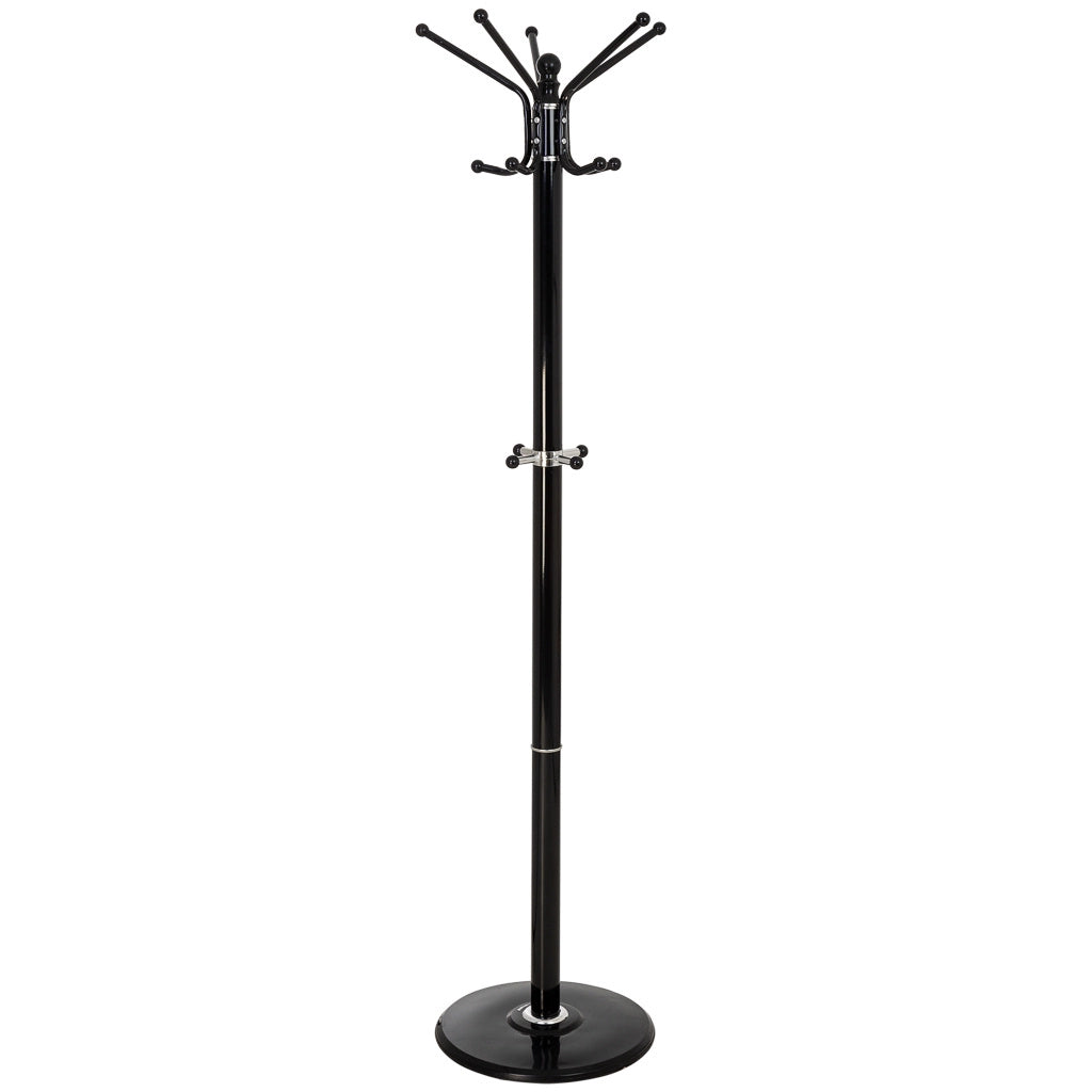 Perchero de metal negro con 5 ganchos D36x174h cm