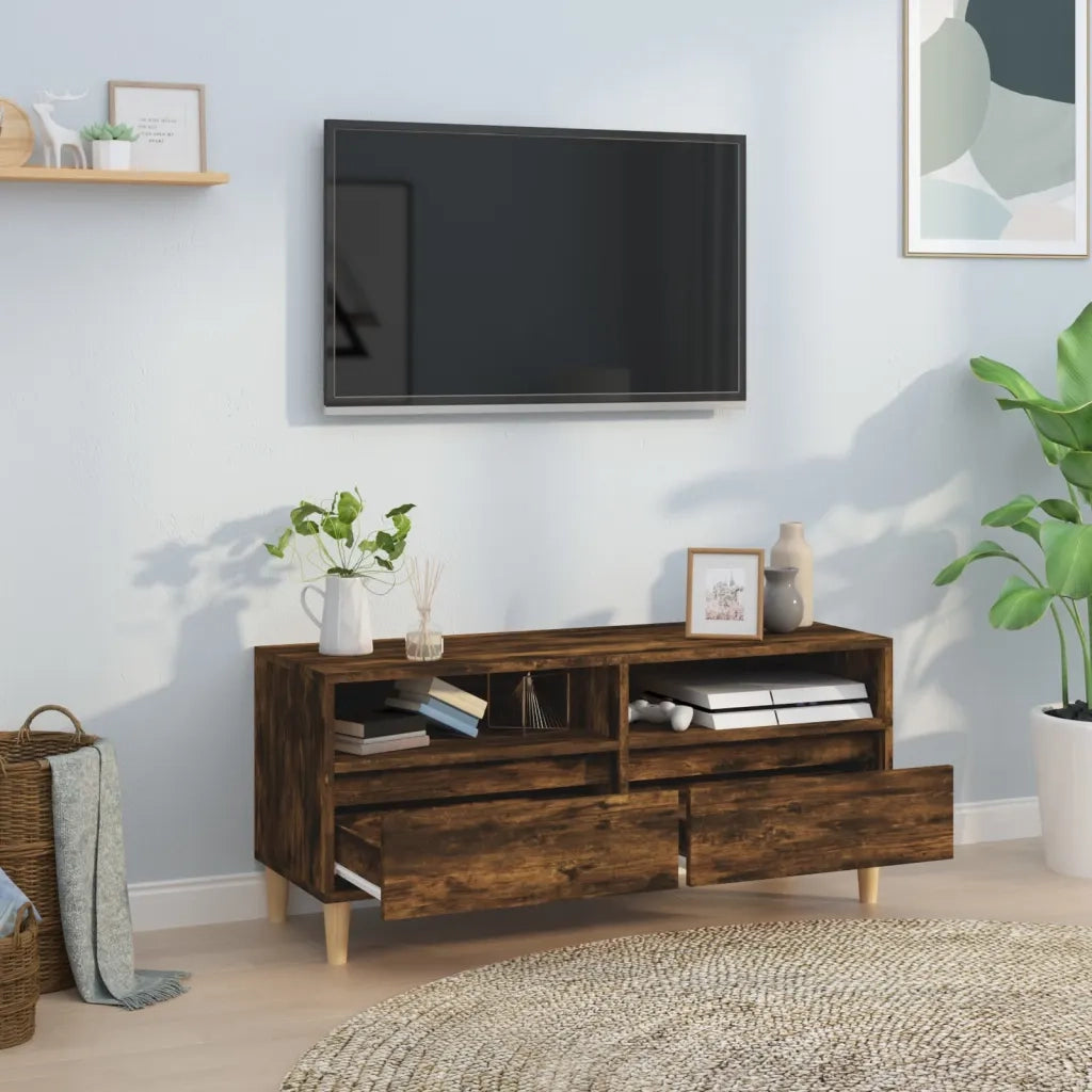 Mobile TV Rovere Fumo 100x34,5x44,5 cm in Legno Multistratocod mxl 128121