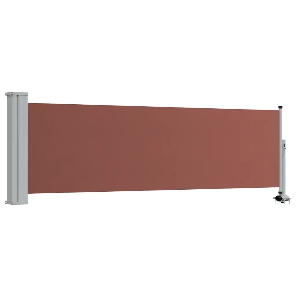 Tenda Laterale Retrattile per Patio 80x300 cm Marrone 48361