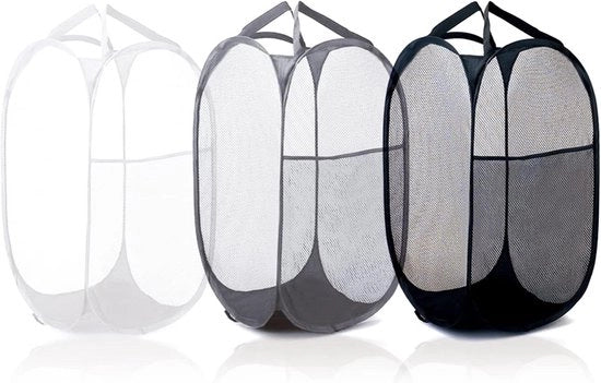 Cestino Lavanderia con Coperchio 75 Litri Sottile con Tasca Interna Rimovibile e Lavabile, Pieghevole con Ruote per Cucina Camera Bagno (Nero)