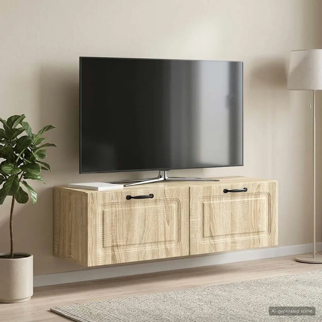 Mobile Porta TV da Muro Rovere Sonoma 98 x 31 x 30 cm 899407