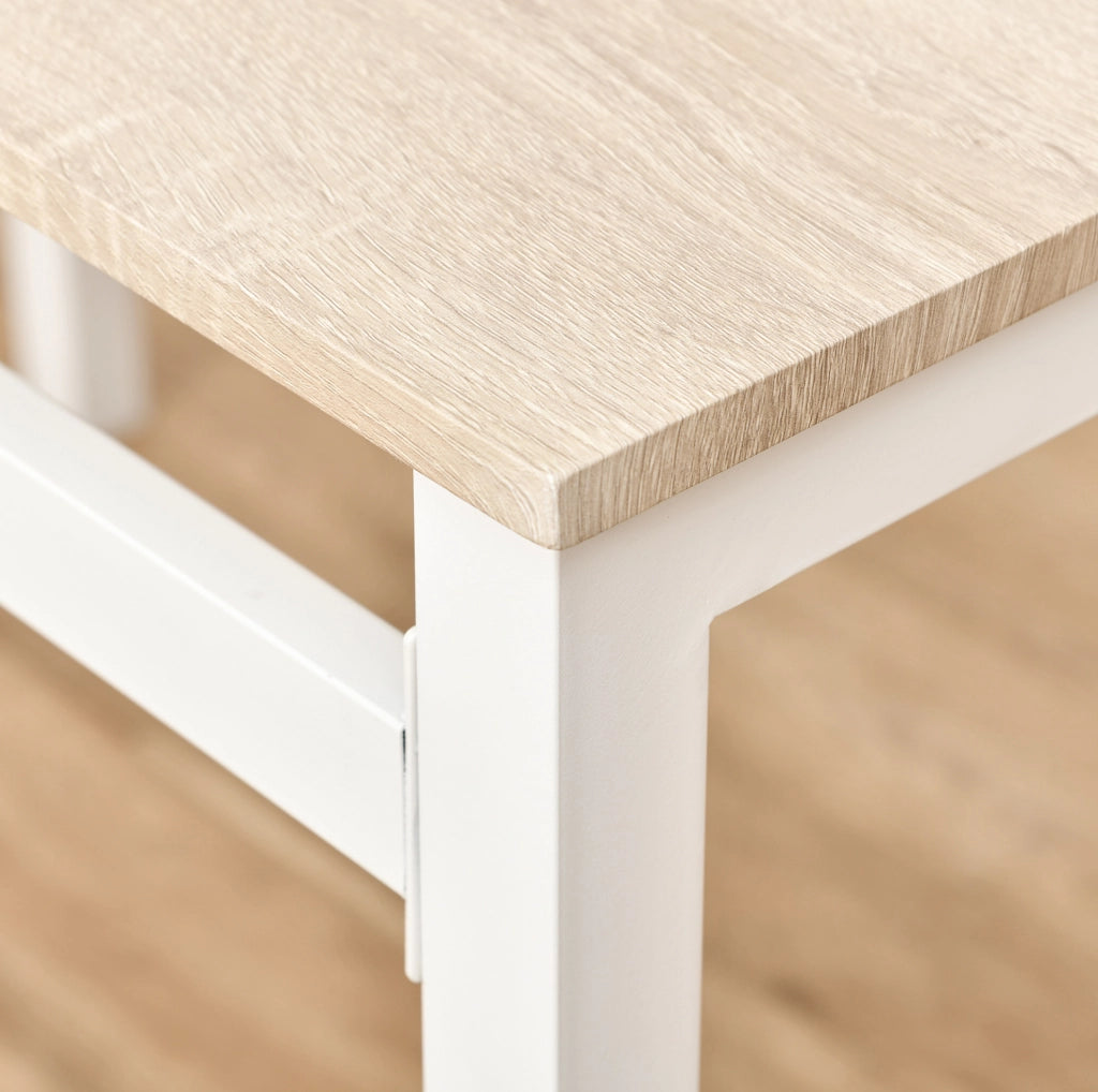 Set da pranzo 5 pezzi con tavolo e 4 sedie in MDF grigio chiaro
