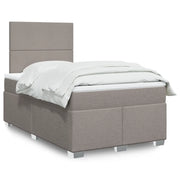 vidaXL Giroletto a Molle con Materasso Tortora 120x200 cm in Tessuto