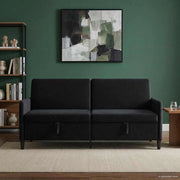 Divano con Storage Nero 192 x 78 x 87 cm Poliestere 42036995