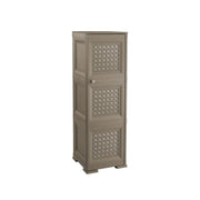 MOBILE CONTENITORE WENGÉ 3 MODULI 40X43X125 CM CON ANTE TRAFORATE – ARMADIETTO VERTICALE IN PLASTICA ELEGANTE PER ORGANIZZARE CASA