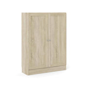 Libreria Sanba, Scaffale da ufficio, Mobile portalibri, Biblioteca, 79x28 h107 cm, Quercia